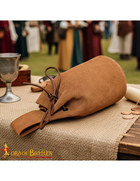 Bolsa limosnera piel de ante con...