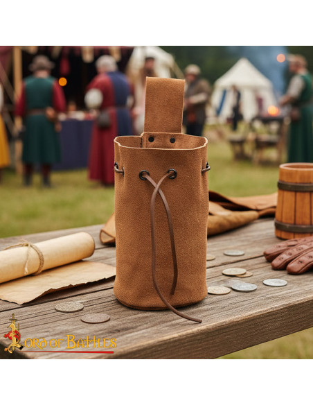 Bolsa limosnera piel de ante con...