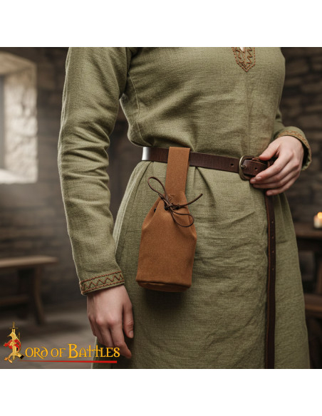 Bolsa limosnera piel de ante con...