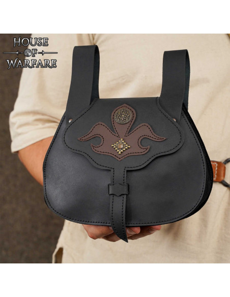 Bolso medieval para cinturón en cuero... Bolso medieval para cinturón en cuero...
