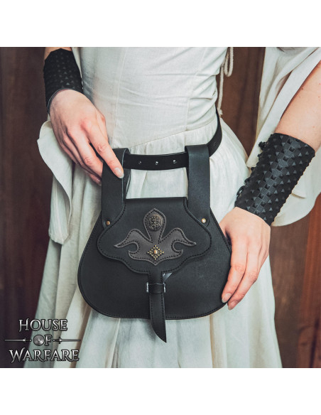 Bolso medieval para cinturón en cuero... Bolso medieval para cinturón en cuero...
