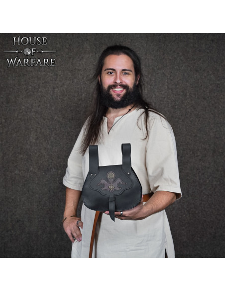 Bolso medieval para cinturón en cuero... Bolso medieval para cinturón en cuero...