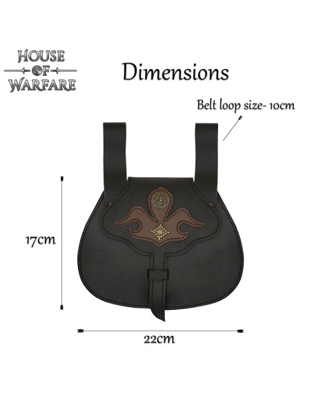 Bolso medieval para cinturón en cuero... Bolso medieval para cinturón en cuero...