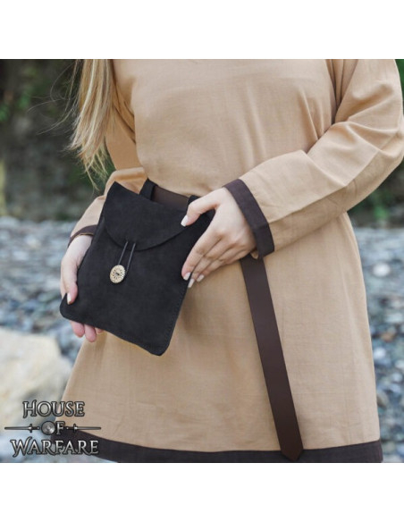 Mittelalterliche Tasche aus Wildleder...