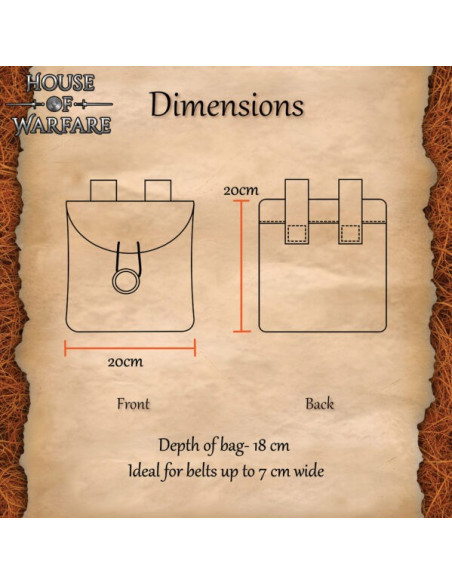 Middeleeuwse schoudertas van suède...