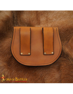Bolso medieval para cinturón diseño celta repujado, cuero... 2