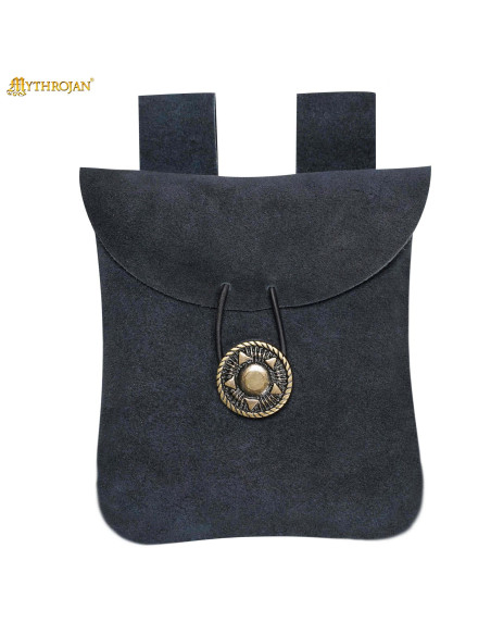 Medieval læderfanny pack i ruskind,... Medieval læderfanny pack i ruskind,...