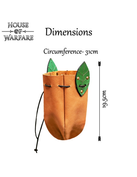 Gürteltasche aus braunem Leder mit...