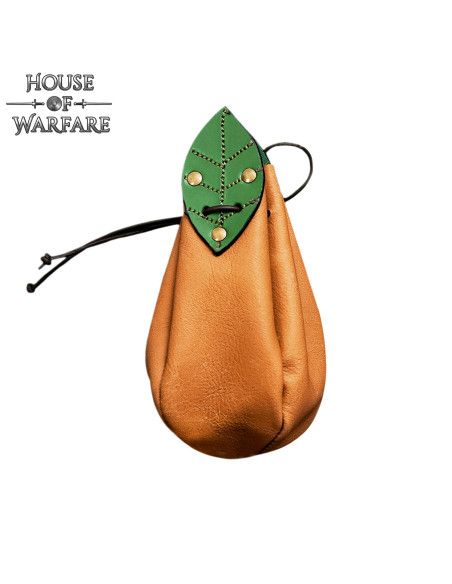 Gürteltasche aus braunem Leder mit...