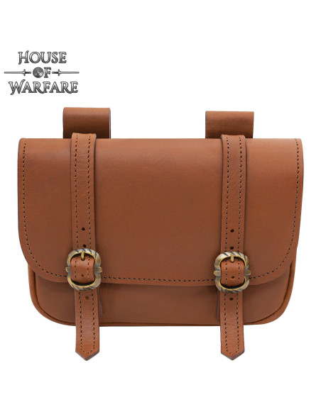 Grote dubbele gesp leren middeleeuwse...