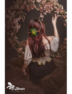 Leder-Haarspange mit Frühlingsblatt-Design 2