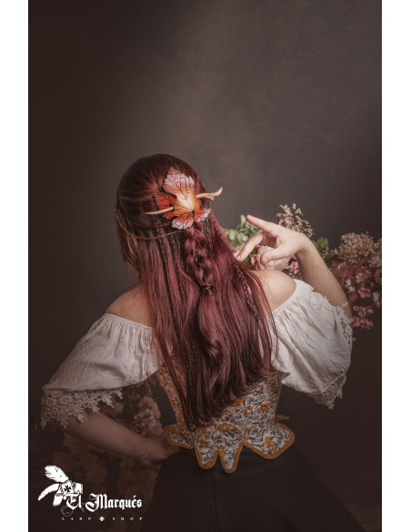 Leren leren haarspeld met...