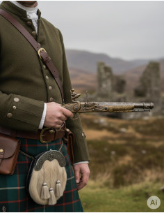 Pistola de pedernal, Escocia 1760 2