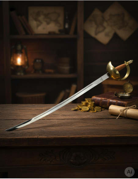 Piratsværd af støbt bund i Toledo