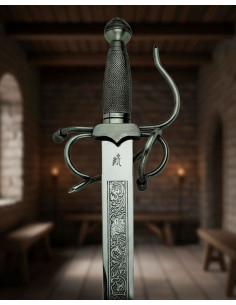 Espada Colada del Cid: Réplica de Toledo con Acabados de... 2