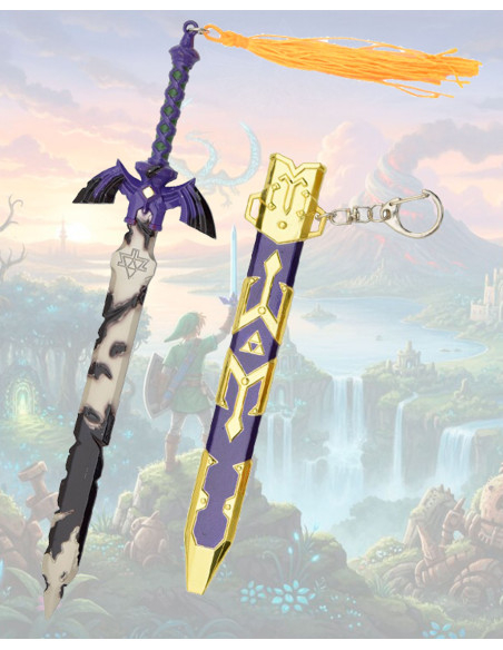 Llavero mini espada quemada Master de... Llavero mini espada quemada Master de...