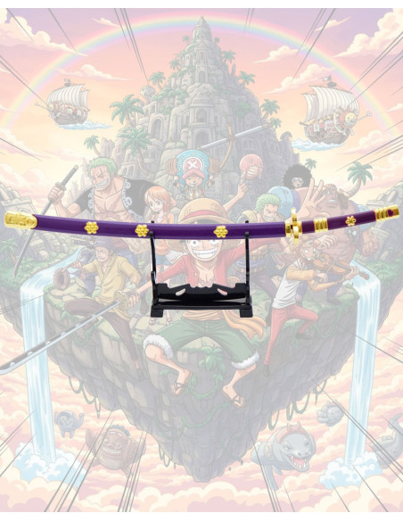 Mini katana med Enma stand fra Zoro,... Mini katana med Enma stand fra Zoro,...