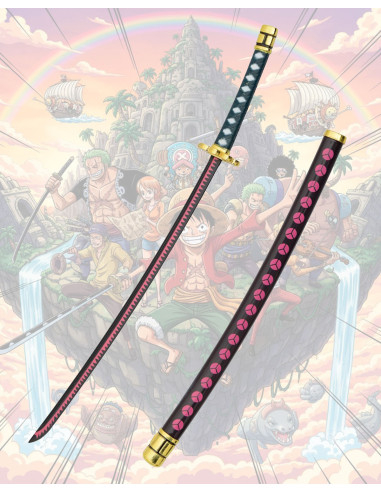 Mini katana con stand Shushui de Zoro, One Piece