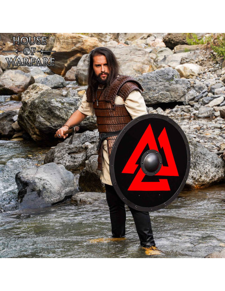 Ronde houten Viking schild model... Ronde houten Viking schild model...