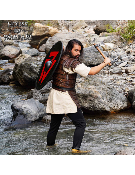 Ronde houten Viking schild model... Ronde houten Viking schild model...