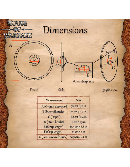 Ronde houten Viking schild model... Ronde houten Viking schild model...