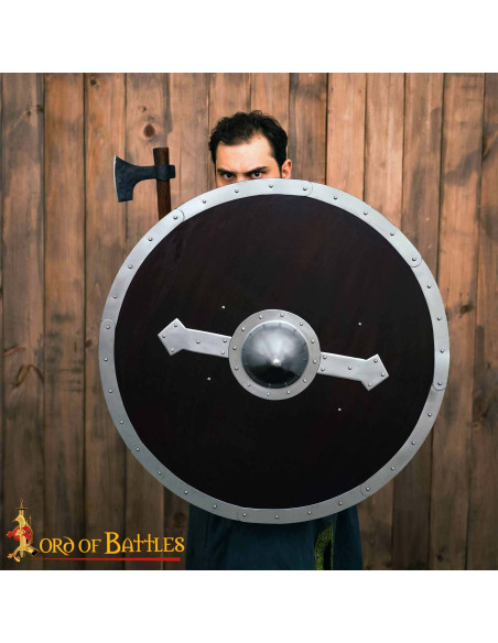 Escudo redondo vikingo en madera... Escudo redondo vikingo en madera...