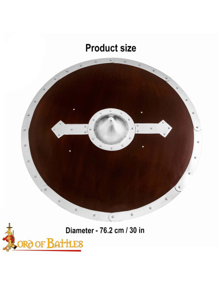 Rundes Wikinger-Schild aus Holz mit... Rundes Wikinger-Schild aus Holz mit...