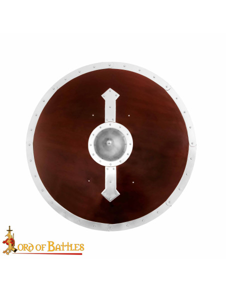 Rundes Wikinger-Schild aus Holz mit... Rundes Wikinger-Schild aus Holz mit...