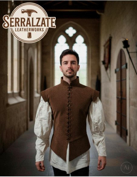 Jubón medieval y renacentista en piel... Jubón medieval y renacentista en piel...