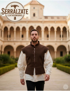 Medievaler und Renaissance-Westen aus dunkelbraunem... 2