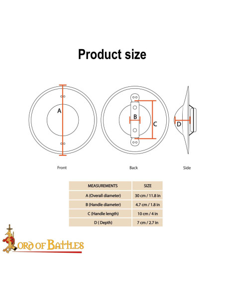 Middeleeuwse broquel van zwart staal... Middeleeuwse broquel van zwart staal...