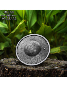 Rund medieval skjold i stål med antik finish 2