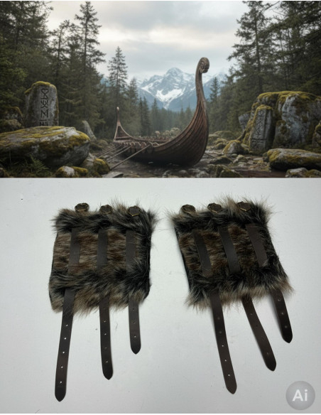 Brazaletes vikingos Hastein con pelo... Brazaletes vikingos Hastein con pelo...