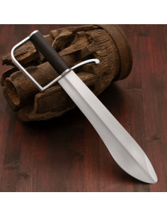 Confederate Bowie mes uit de Burgeroorlog met leren sheat