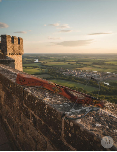 Ballesta medieval cabeza ciervo, 60 cms.