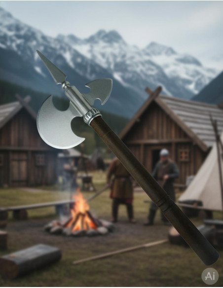 Rustieke middeleeuwse bijl, 61 cm.