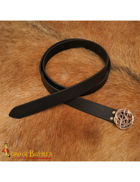 Middelalderlæderbælte med keltisk...