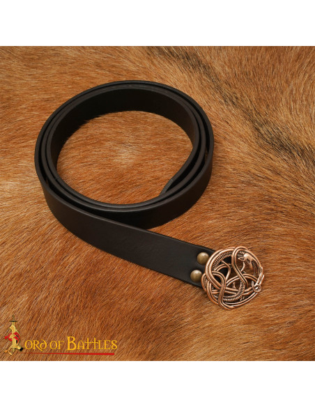 Middelalderlæderbælte med keltisk...