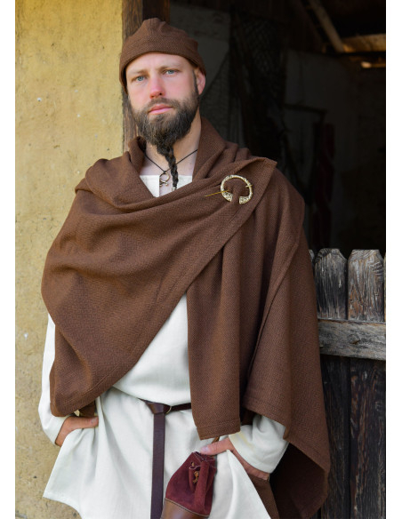Vikingische Umhängetuch aus Wolle in...