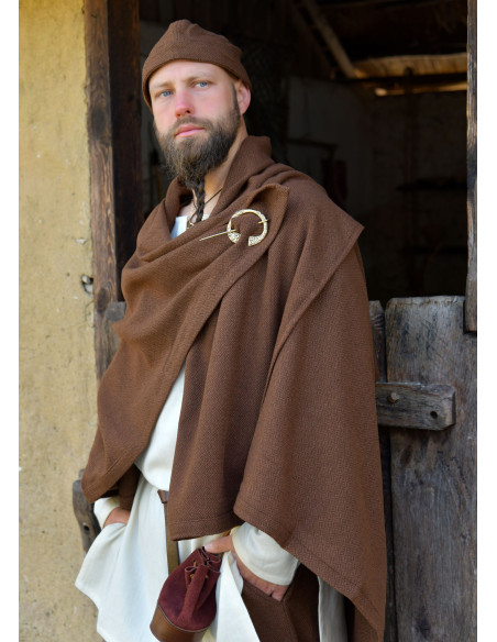 Vikingen Cape Wol Bruin Ruit