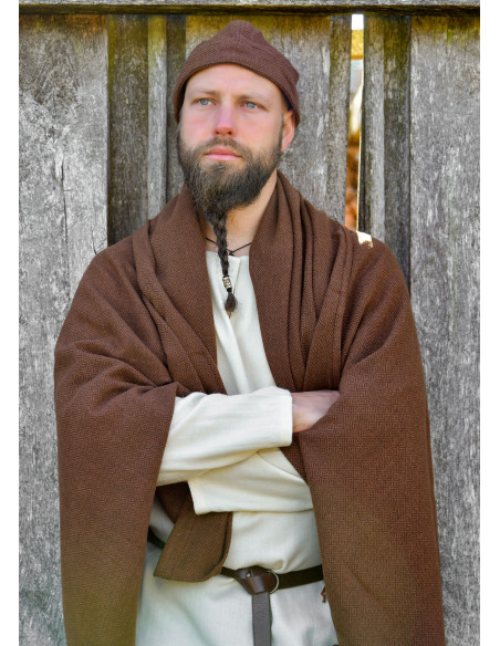 Vikingische Umhängetuch aus Wolle in...