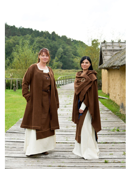 Vikingen Cape Wol Bruin Ruit