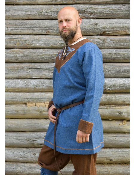 Viking Tuniek Esben van Blauwe Wollen...