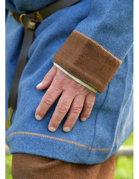 Viking Tunika Esben i Blå Uld med...