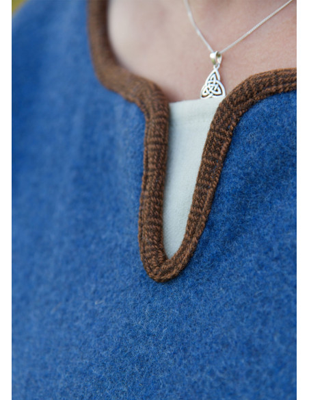 Vikingekjole Lykka Uld Blå Brune...