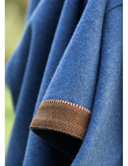 Vikingekjole Lykka Uld Blå Brune...