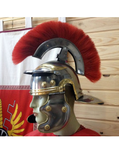 Römischer Centurion-Helm mit Frontbusch