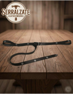 Langer Mittelalter Gürtel Modell Julienne, schwarz