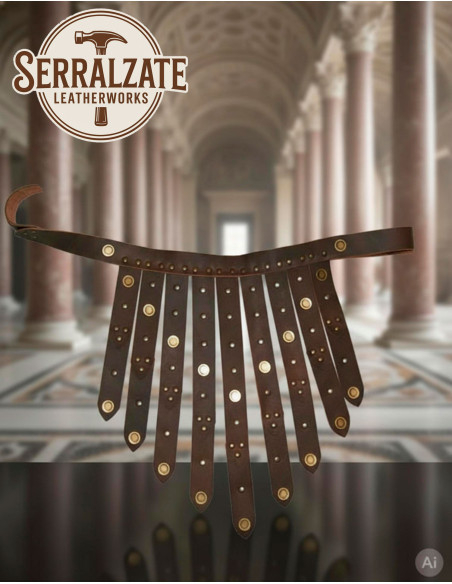 Romeinse legioenriem van donkerbruin...