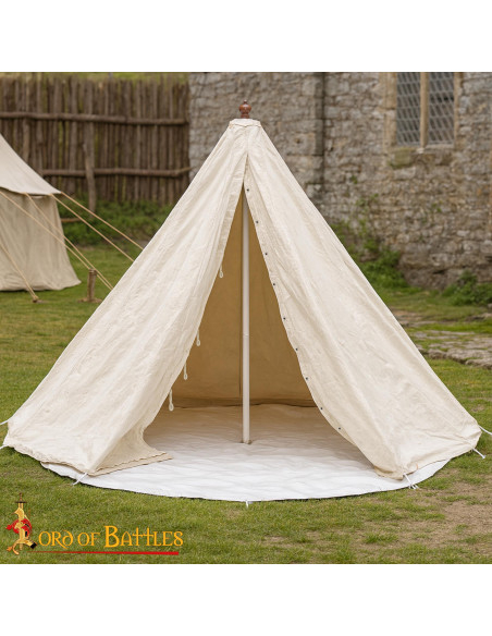 Medievale stevige tent van canvas,...